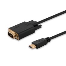 SAVIO CL-103 Adapter (HDMI M - D-Sub (VGA) M; 1.8m; black)