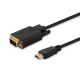 SAVIO CL-103 Adapter (HDMI M - D-Sub (VGA) M; 1.8m; black)