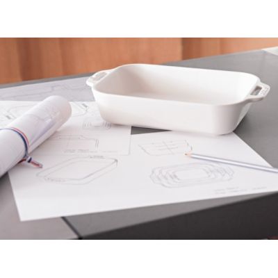 2. Rectangular ceramic platter STAUB 40511-151-0 - white 4.5 ltr