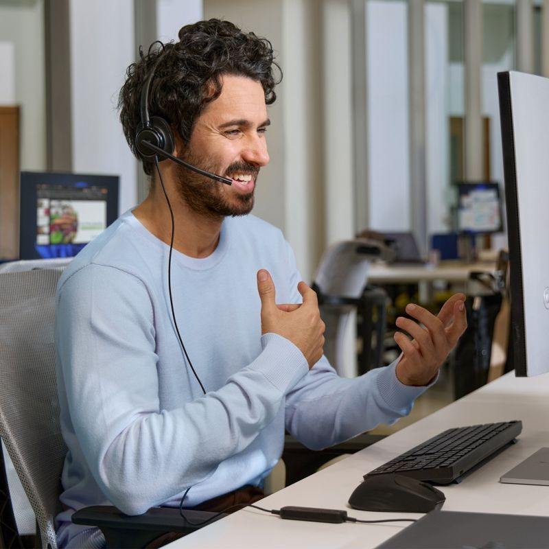 19. HP Poly Mission 425 Stereo USB Wired Headset