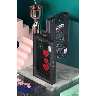 5. Kingxbar Sweet Series case decorated with original Swarovski crystals iPhone 12 Pro / iPhone 12 black