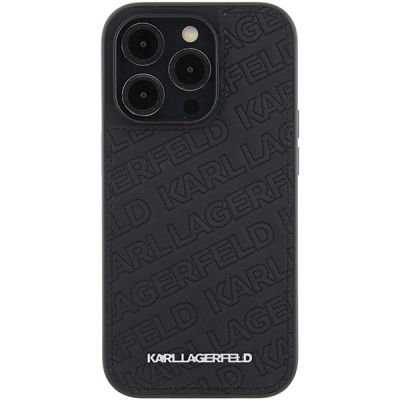 3. Karl Lagerfeld Quilted K Pattern iPhone 15 Pro Case - Black