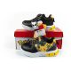 10. Leomil children's sports shoes Pokemon sneakers lightweight with velcro LED black yellow