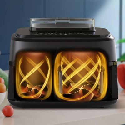 12. Philips 5000 series NA551/00 fryer Double 9 l Autonomous 2750 W Hot air fryer Black, Silver