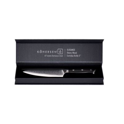 12. Kohersen Elegance Ebony Wood Utility Knife 12.7cm