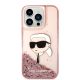 3. Karl Lagerfeld Glitter Karl's Head case for iPhone 14 Pro - pink
