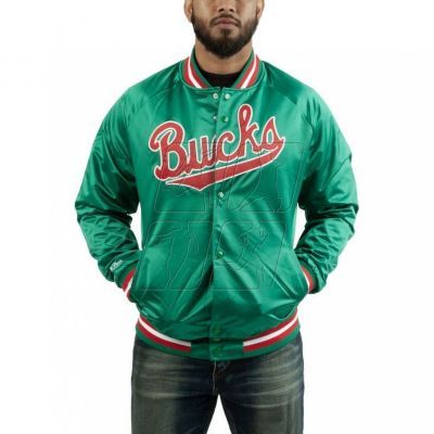 Mitchell &amp; Ness NBA Milwaukee Bucks Lightweight Jacket M STJKMG18013-MBUDKGN