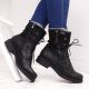 9. Jezzi W JEZ254A lace-up and zipper work boots, black