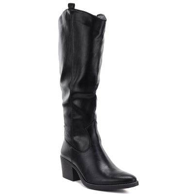7. Black cowboy boots with a block heel M.Daszyński SA261-6