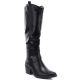 7. Black cowboy boots with a block heel M.Daszyński SA261-6