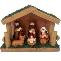 CHRISTMAS NATIVITY SCENE 15X6.5X11CM SASKA GARDEN