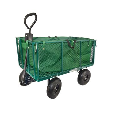 AWTOOLS HIGH GARDEN TRANSPORT TROLLEY WITH COVER 300kg