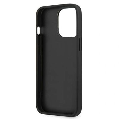 7. Karl Lagerfeld KLHCP13XPKMB iPhone 13 Pro Max 6,7" niebieski/blue hardcase Leather Ikonik Karl`s Head Metal