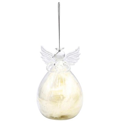 3. MOULDED GLASS BAUBLE ANGEL 11 CM SASKA GIFT & DECOR
