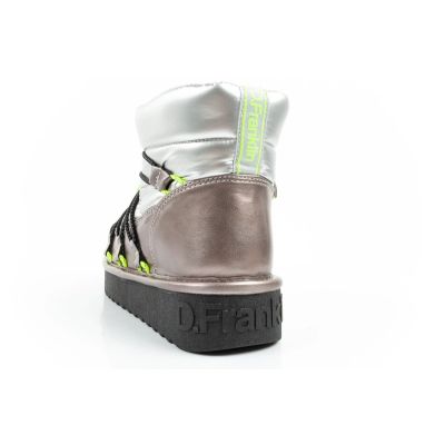 14. D.Franklin women's snow boots winter fashionable insulated ankle boots silver