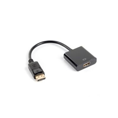 Lanberg AD-0009-BK adapter (DisplayPort M - HDMI F; 0.10m; black)