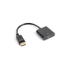 Lanberg AD-0009-BK adapter (DisplayPort M - HDMI F; 0.10m; black)