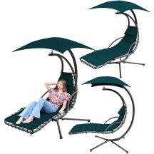 SWING ROCKING CHAIR WITH UMBRELLA LISBON TURQUOISE