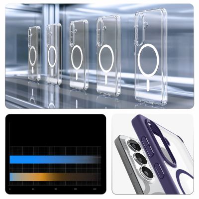 16. Spigen Ultra Hybrid Mag MagSafe Case for Samsung Galaxy S26+ - Clear Navy Blue