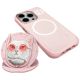 3. Nimmy Glasses Cool Cat MagSafe Case for iPhone 16 Pro Max - Pink