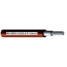 Photovoltaic cable // MG Wires // 1x4mm2, 0.6/1kV red H1Z2Z2-KR-4mm2 RD, 50m pack