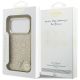 8. Guess Glitter Triangle Logo MagSafe Case for iPhone 17 Pro - Gold