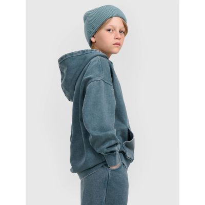 4. Boy's sweatshirt with hood, open, 4F 4FJRAW25TSWSM2344-46S
