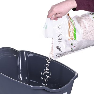 12. DIAMENTIQ BAYA litter box light gray/dark gray - cat litter box