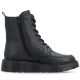 2. Women's leather ankle boots with platform, black, Rieker 70410-00