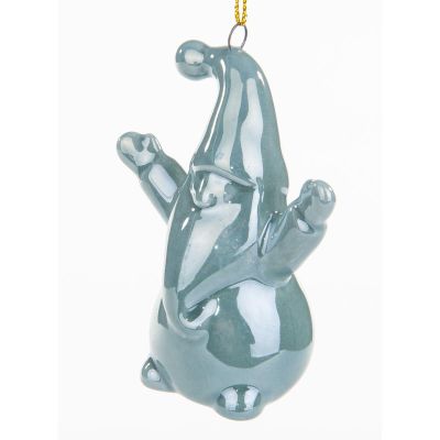 CERAMIC SANTA CLAUS CHRISTMAS BALL 7.8 CM 1 pc