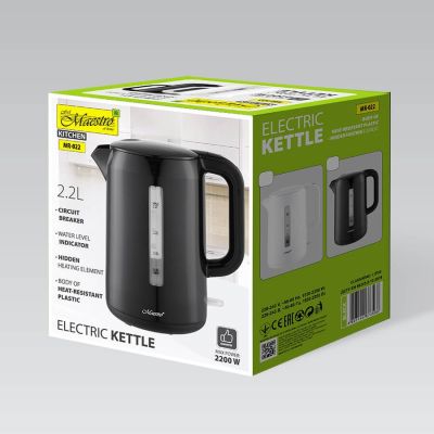 4. Electric kettle 2.2L 2200W MR-022-BLACK MAESTRO