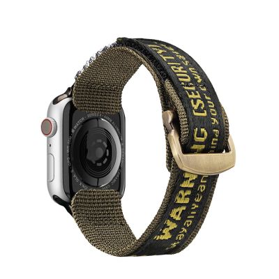 2. Dux Ducis Strap (Outdoor Version) Apple Watch Ultra strap, SE, 9, 8, 7, 6, 5, 4, 3, 2, 1 (49, 45, 44, 42 mm) nylon strap yellow bracelet