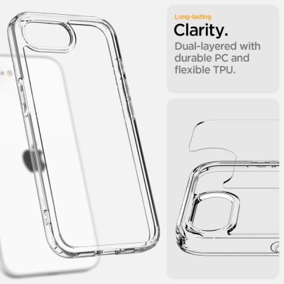 12. Spigen Ultra Hybrid Case for iPhone 16e / 17e - Transparent