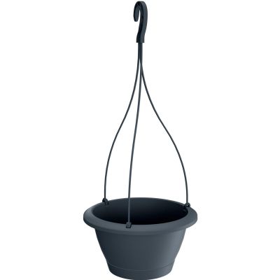 11. RESPANA HANGING FLOWER POT ANTHRACITE 24CM