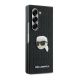 5. Karl Lagerfeld Saffiano Monogram Head Pin Case for Samsung Galaxy Z Fold 6 - Black