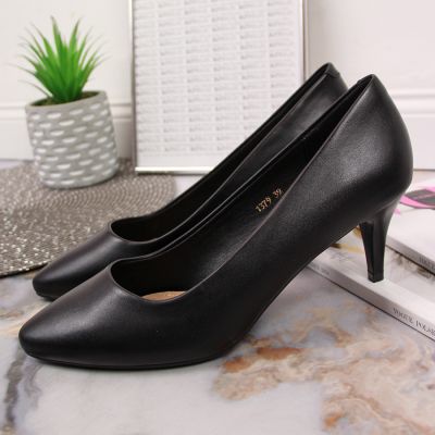 8. Black high heel pumps by Sergio Leone