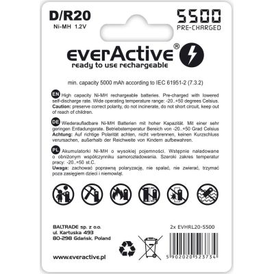 2. everActive EVHRL20-5500 battery pack (5500mAh ; Ni-MH)