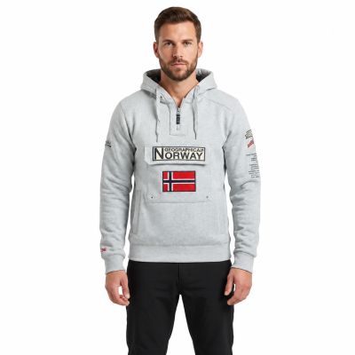 5. Men’s Sweatshirt Geographical Norway GYMCLASS BGREY DB GTX MEN 054 (WW2844H/GN-BLENDED GREY)