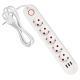 3. MACLEAN POWER STRIP EXTENSION CORD 5 OUTLETS + 3XUSB, 110-240V AC 50/60HZ, 2.1A MAX 2500W, 1.5M, WHITE MCE395W