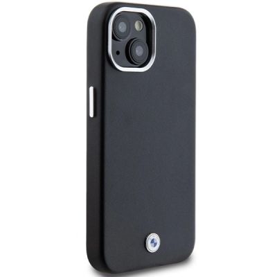 4. BMW Signature Wrapped Metal MagSafe Case for iPhone 15/14/13 - Black