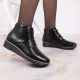 19. Black Insulated Patent Leather Wedge Ankle Boots Filippo