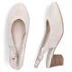 3. Beige leather open-toe pumps Rieker 44651-60
