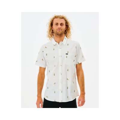 RIP CURL Hula Breach S/S Shirt white