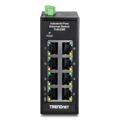 Trendnet TI-ELC80 Network Switch Unmanaged Fast Ethernet (10/100) Black