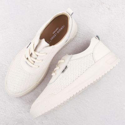 13. Sergio Leone PB236-S women's leather wedge sneakers, black