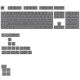 Glorious GPBT Basics, ANSI layout (USA), PBT, Dye-Sub - Armor Gray