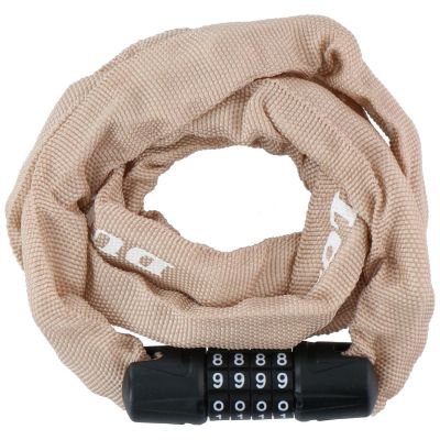 4. DUNLOP BICYCLE LOCK CHAIN WITH CODE 120CM LENGTH - BEIGE
