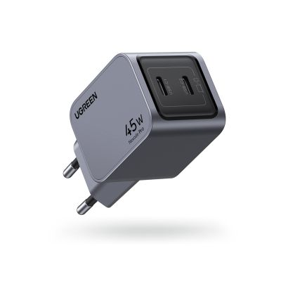 2. Ugreen Nexode Pro 35008 2x USB-C, GaN, 45W Wall Charger - Gray