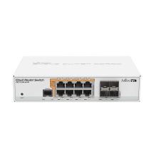 Mikrotik CRS112-8P-4S-IN Gigabit Ethernet Network Switch (10/100/1000) PoE Support White