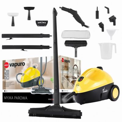 6. ELDOM STEAM CLEANER CM2000 VAPURO 1500W 1.2 L CAPACITY 15 ELEMENTS: CORRUGATED HOSE, 2-PIECE PIPE, FLOOR BRUSH, WASHER
